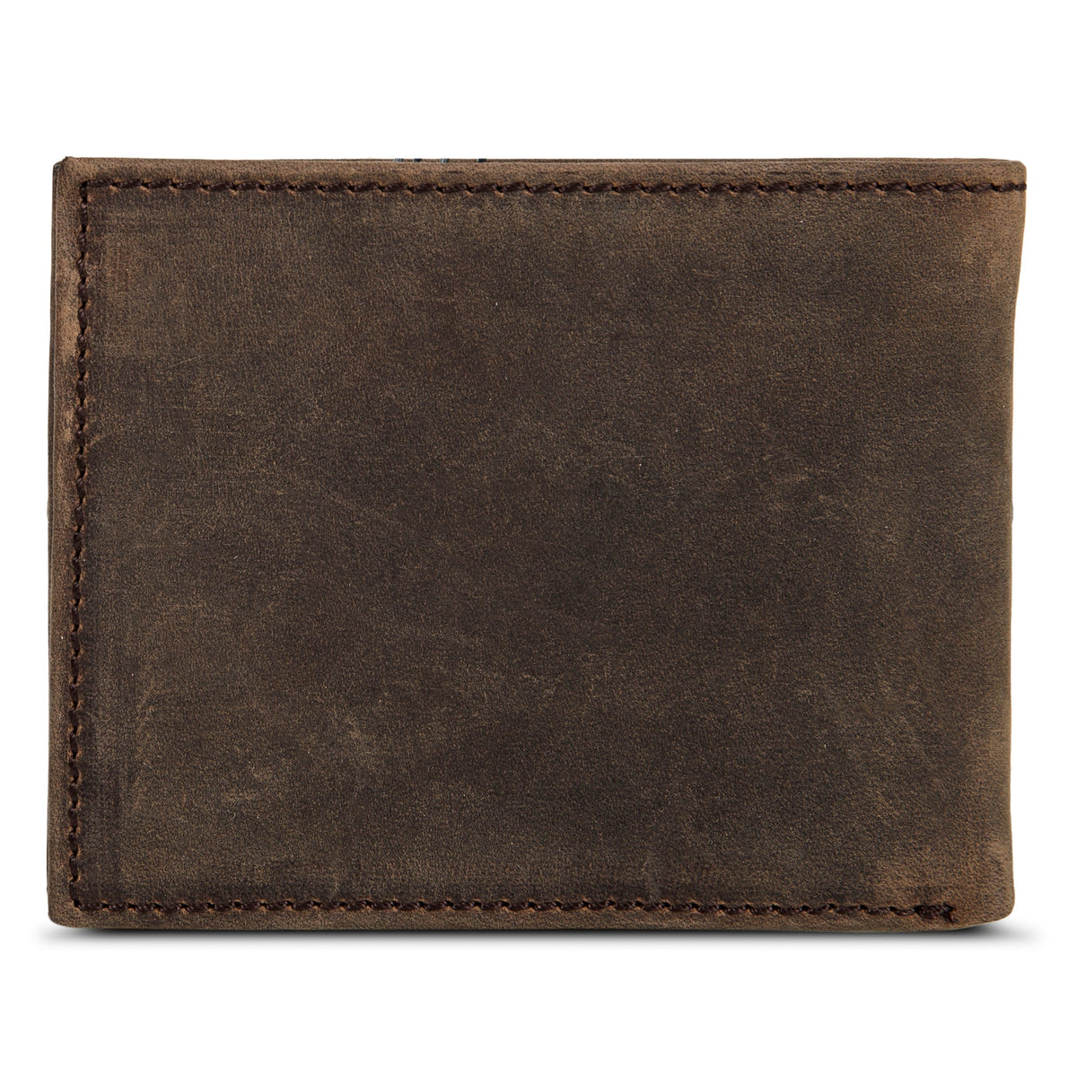 Leather Removable Passcase Wallet With Embossed Sasquatch