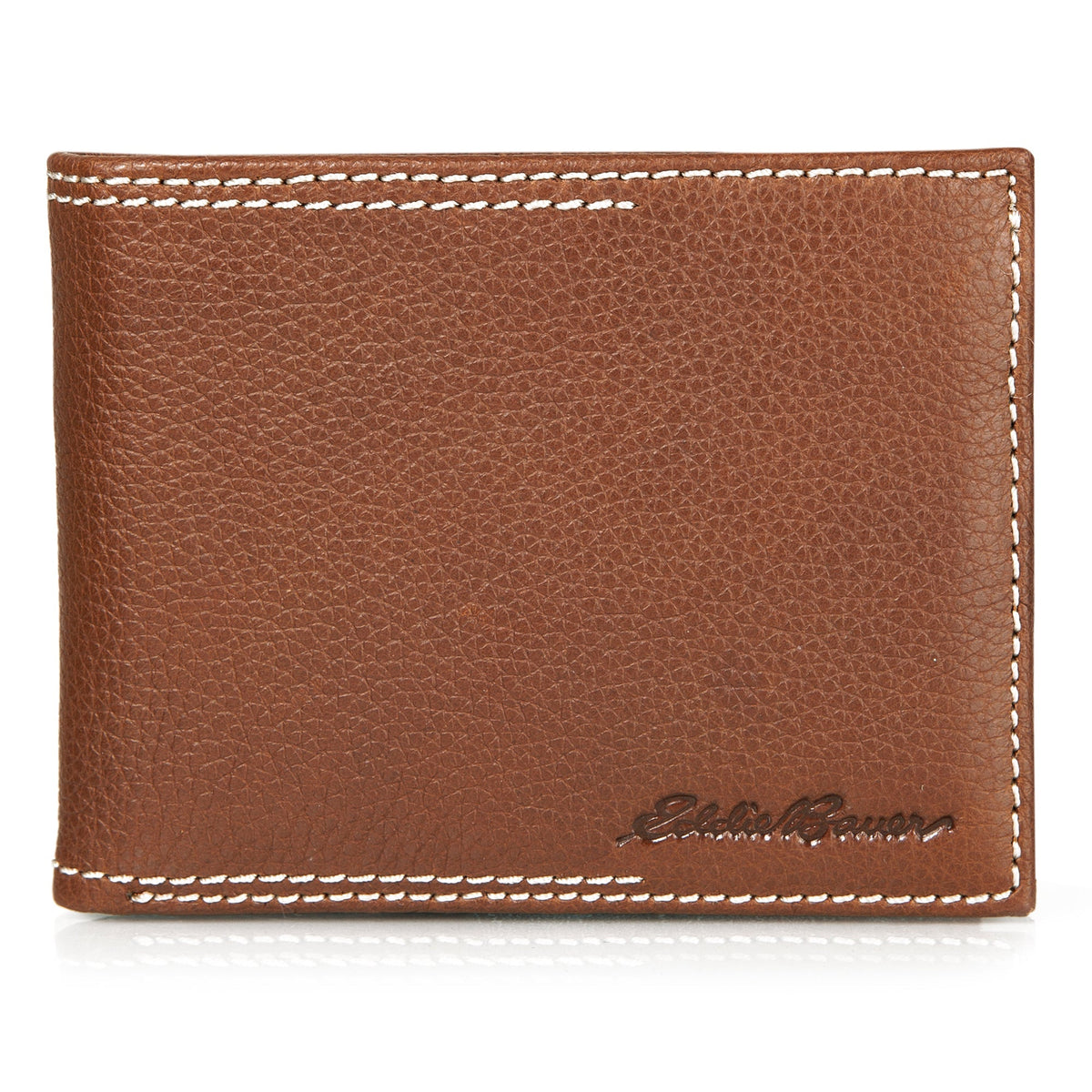 EB Signature Top Stitch Leather Passcase Wallet