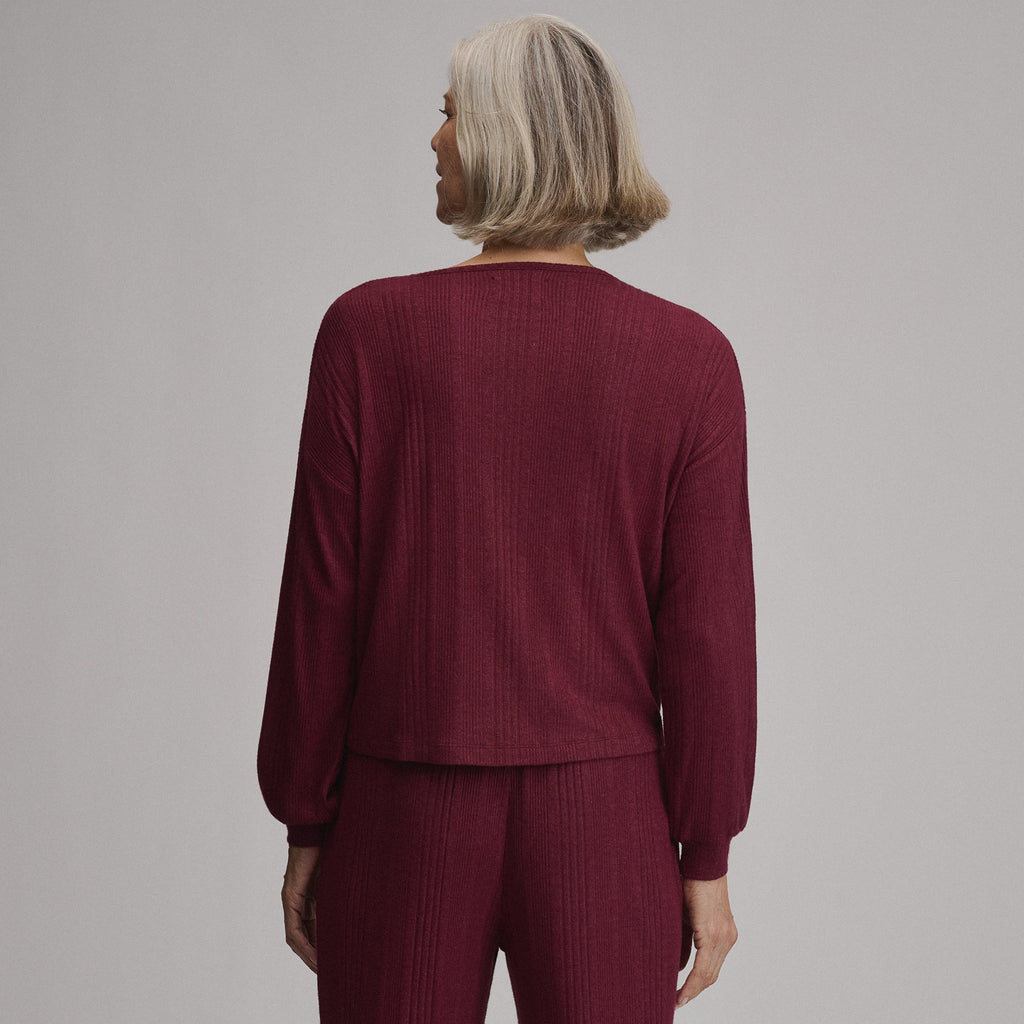 Women's Long-Sleeve Cozy Rib Crew