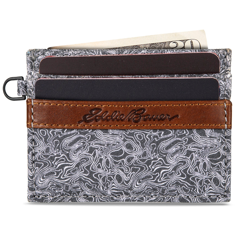 Pioneer Leather And Printed Cotton Canvas Card Case