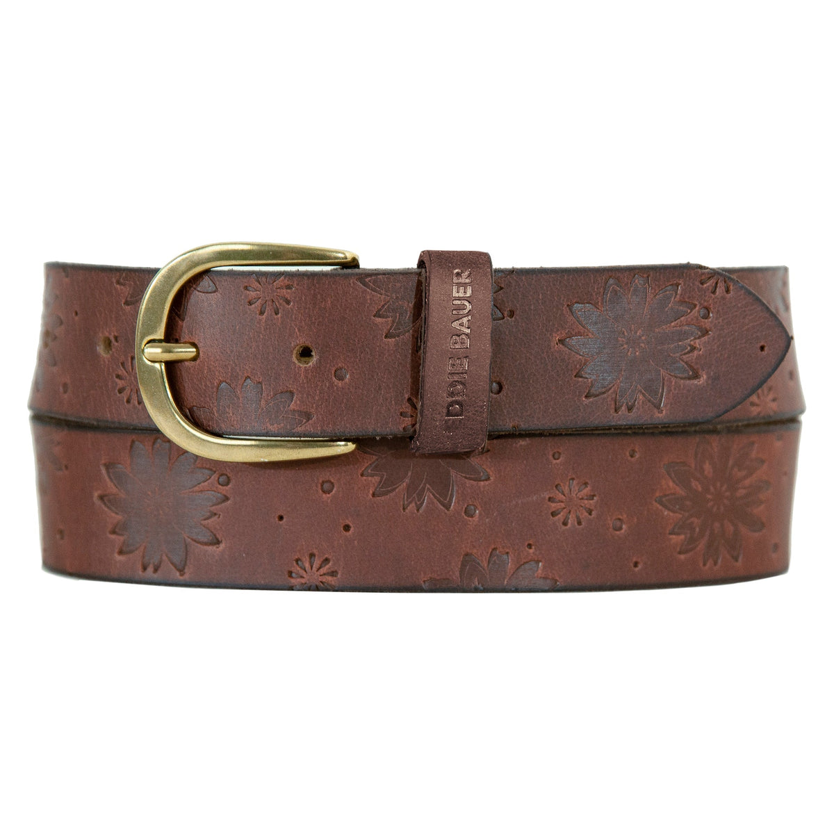 Women's Floral Tooled Leather Belt