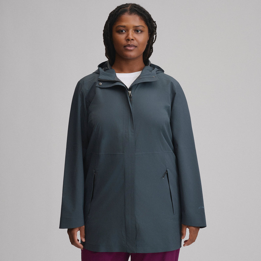 Women's Cloud Cap Waterproof Stretch Hooded Rain Parka