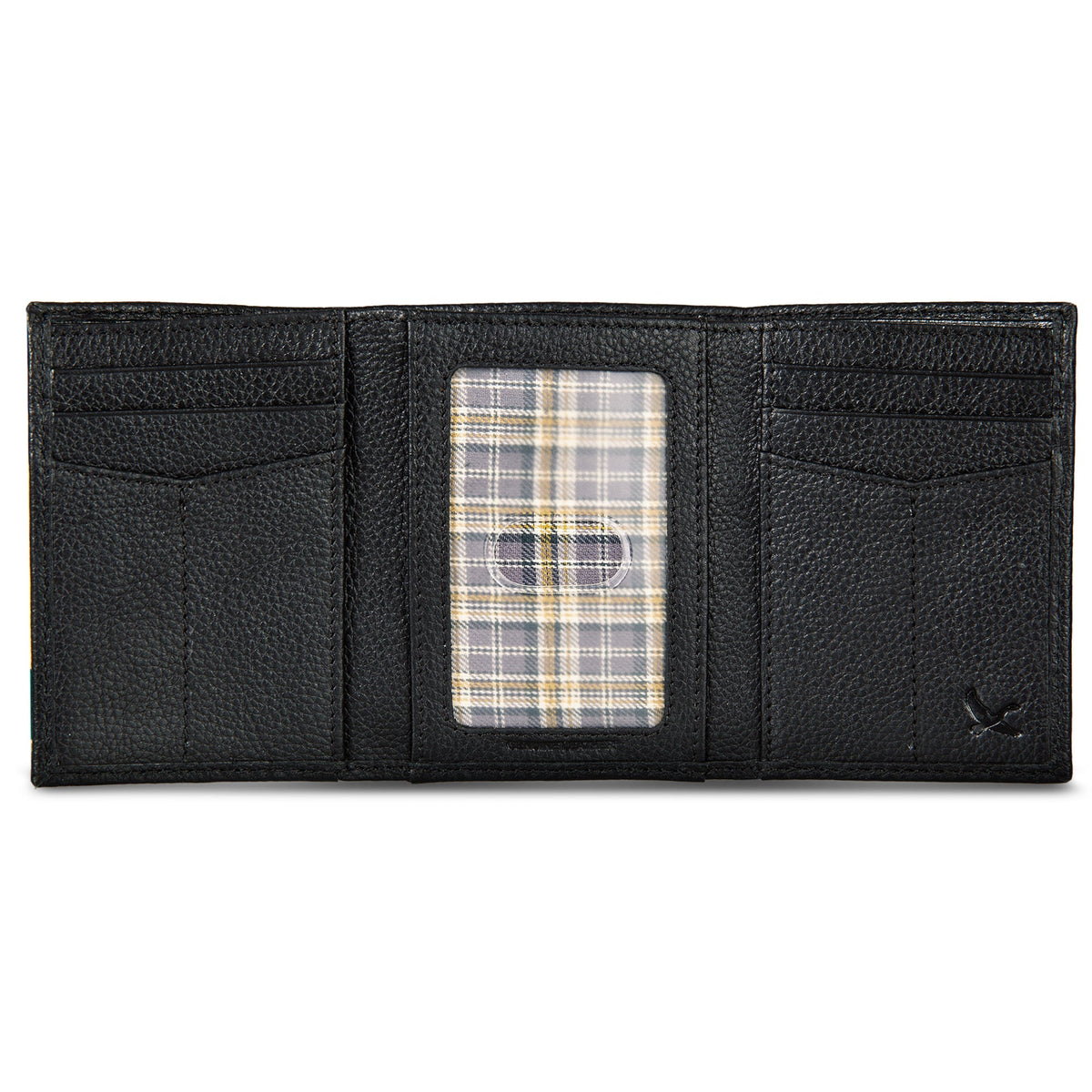 EB Signature Logo Leather Trifold Wallet