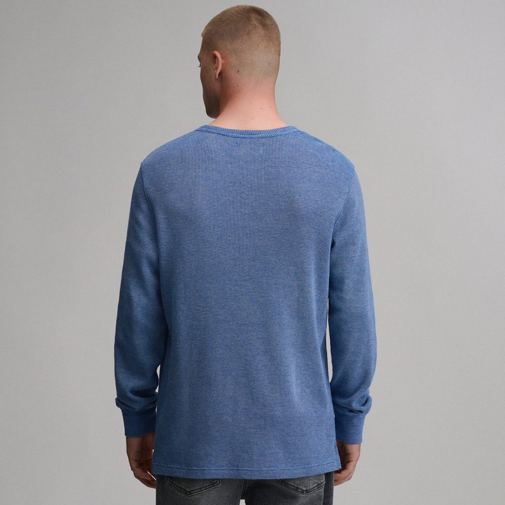 Men's Plaited Waffle Thermal Crew
