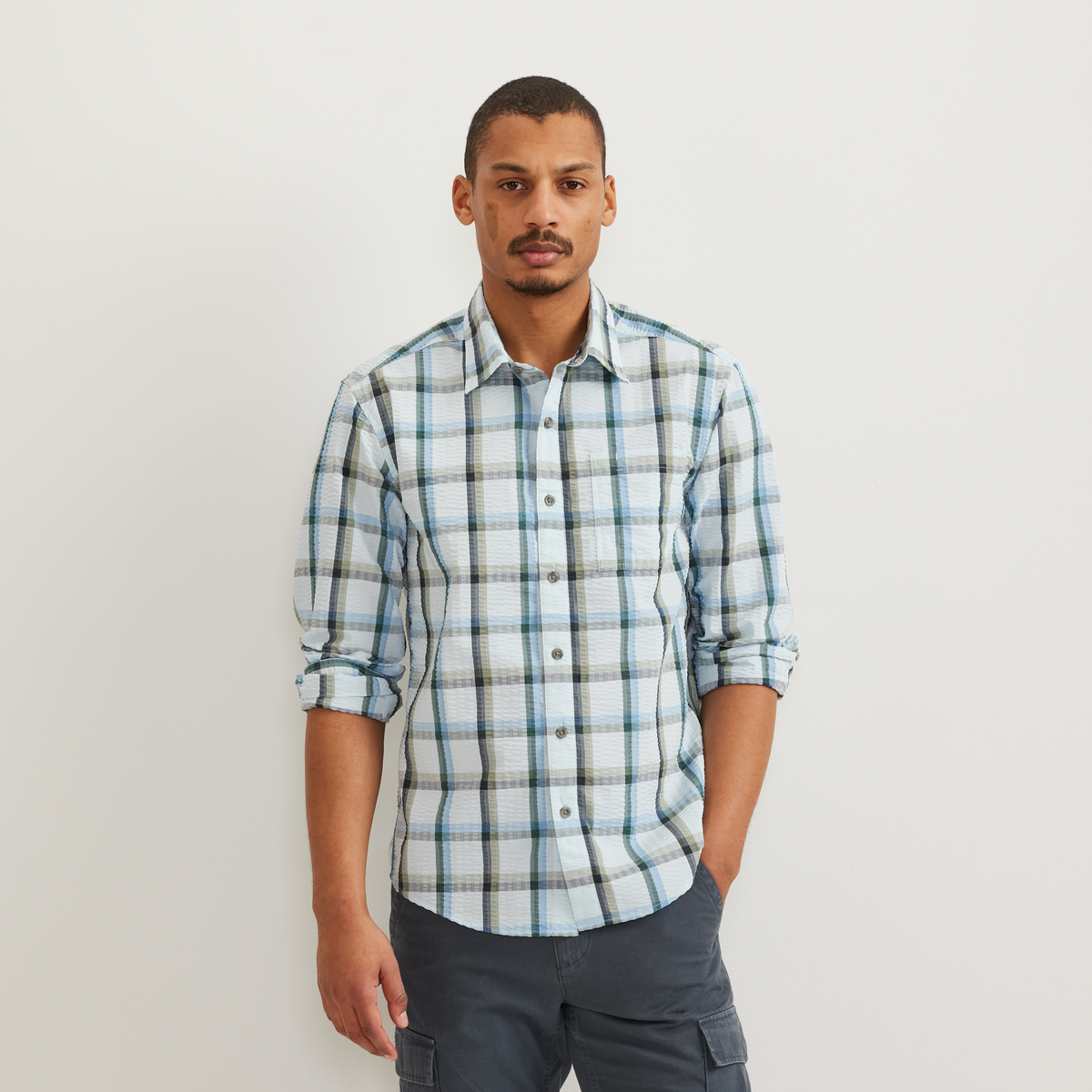Men's Long-Sleeve Pack It 3.0 Seersucker Shirt