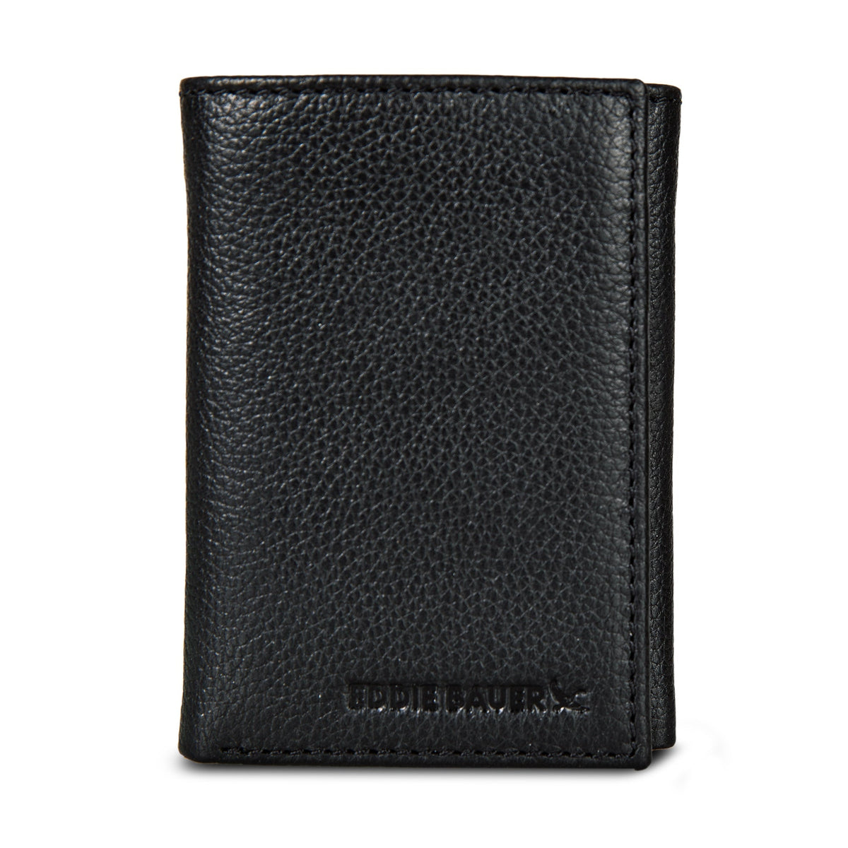 EB Signature Logo Leather Trifold Wallet