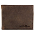 Leather Removable Passcase Wallet With Embossed Sasquatch