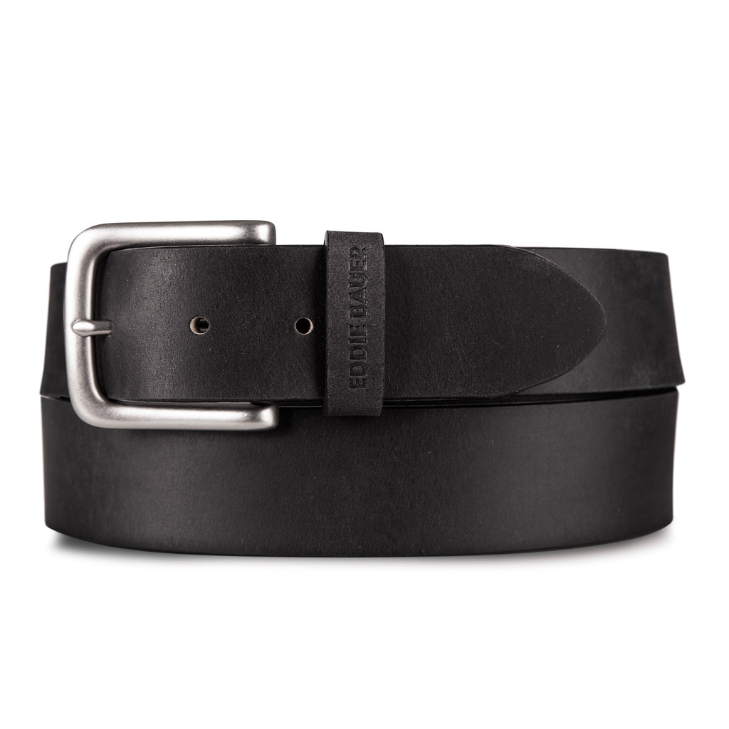 Men's Bridle Leather Belt With Nickel Finish Buckle