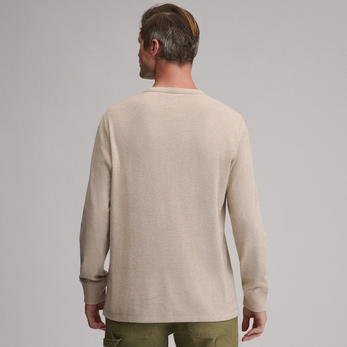 Men's Birds Eye Long-Sleeve Thermal Henley