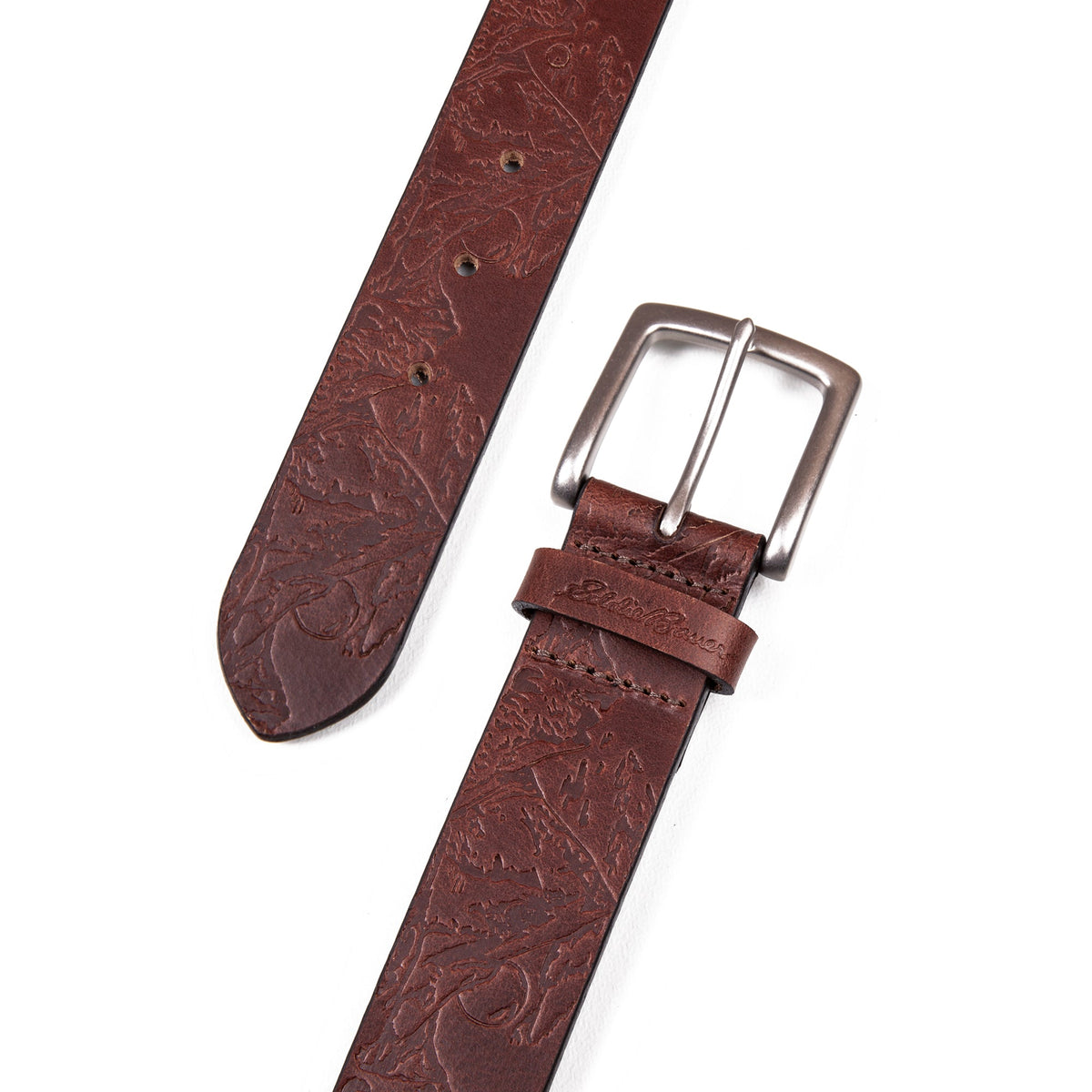 Men's Debossed Live Your Adventure Leather Belt