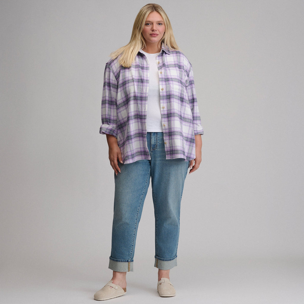Women's Long-Sleeve Heritage Soft Boyfriend Flannel Shirt