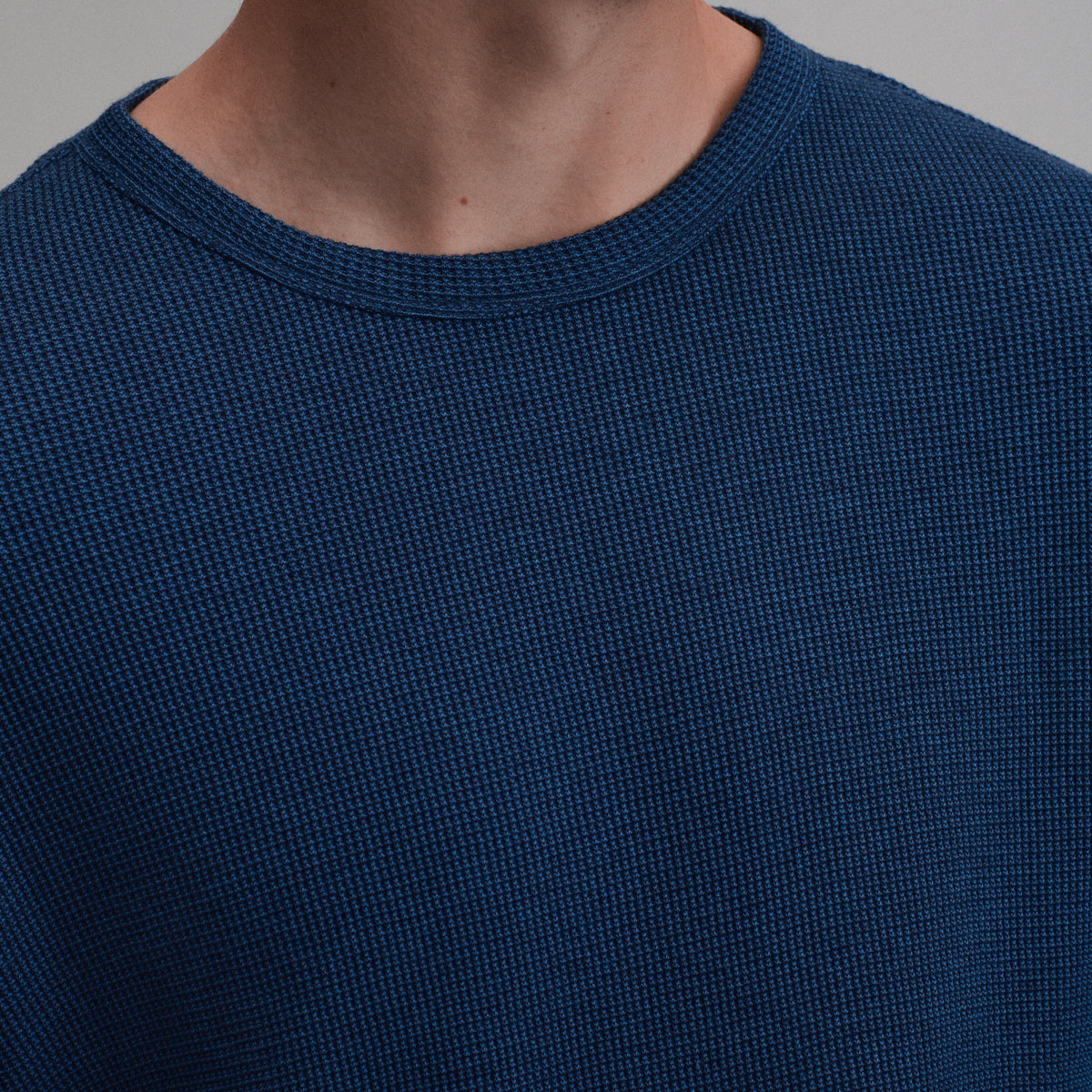 Men's Plaited Waffle Thermal Crew