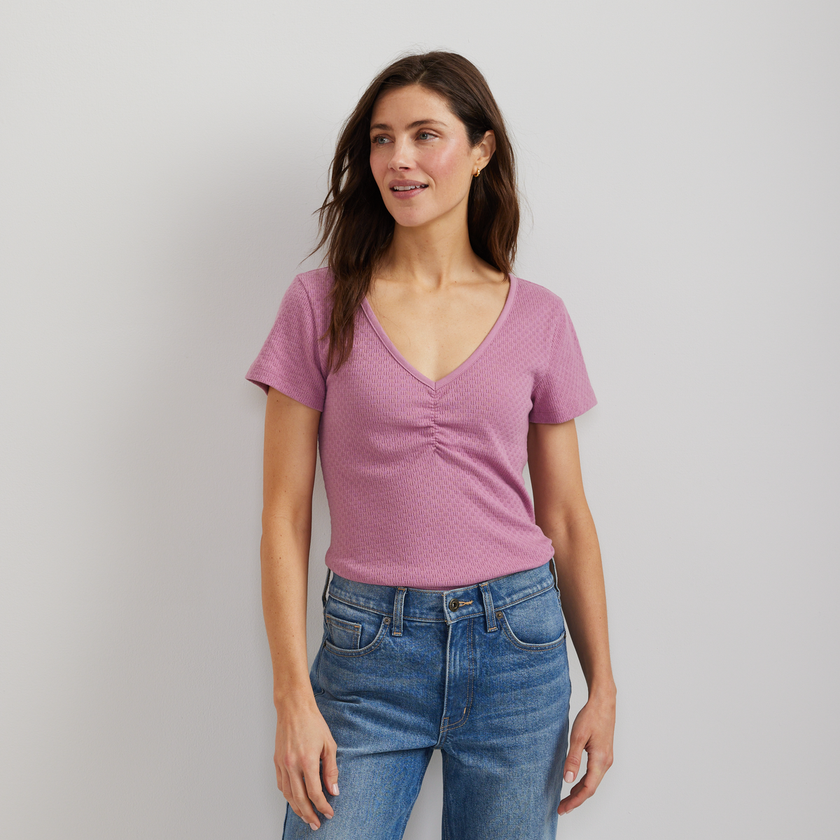 Women's Pointelle Dobby Shirt