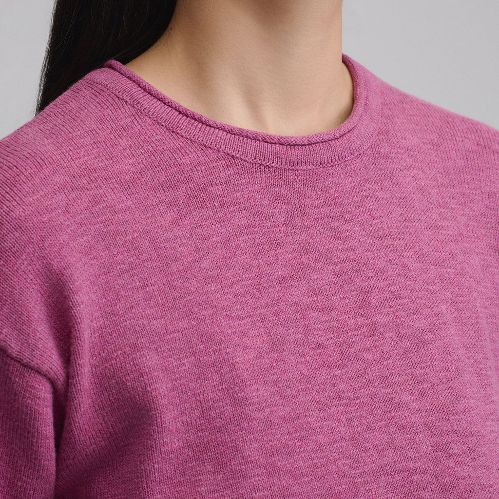 Women's Cotton Slub Crew Sweater