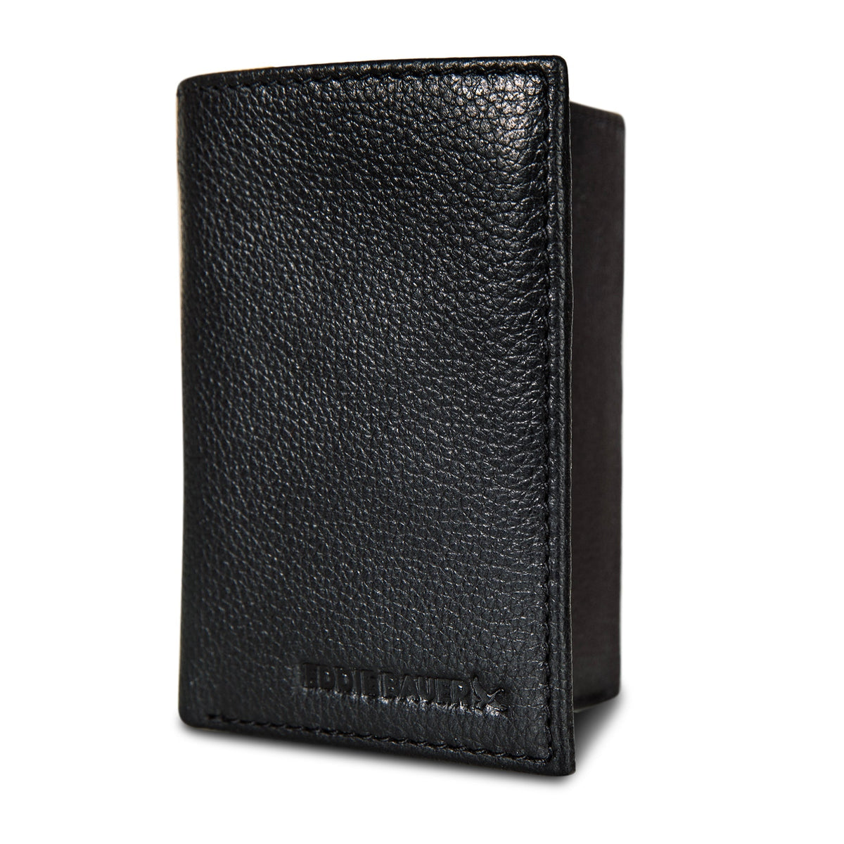 EB Signature Logo Leather Trifold Wallet