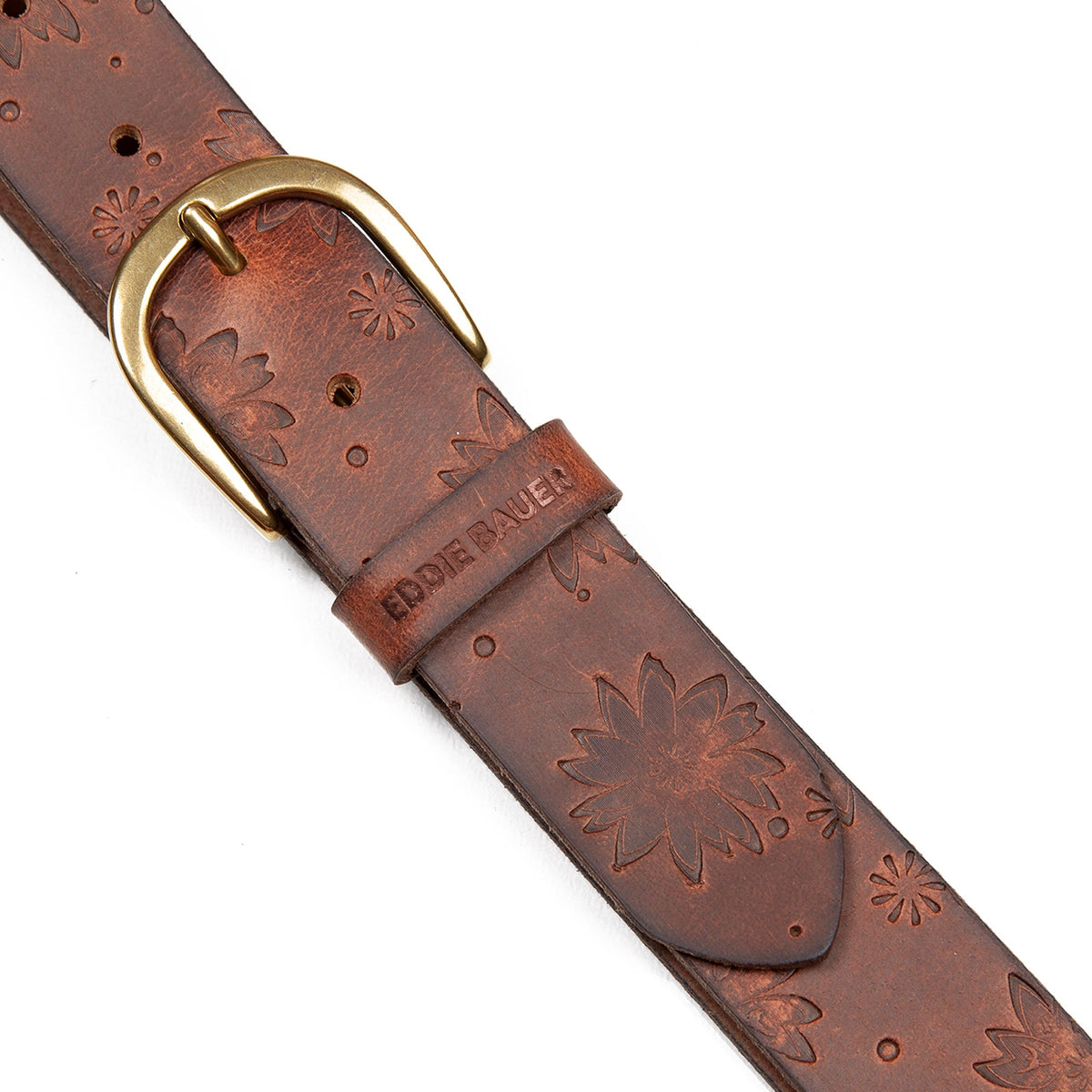 Women's Floral Tooled Leather Belt