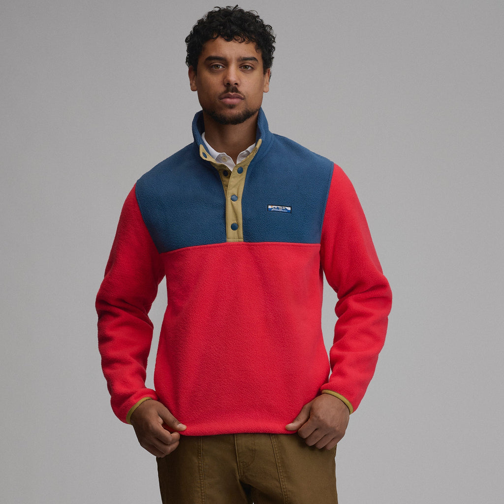 Men's Authentic Outdoor Fleece Snap-Mock Pullover