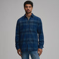Men's Long-Sleeve Fine Wale Corduroy Shirt - Plaid