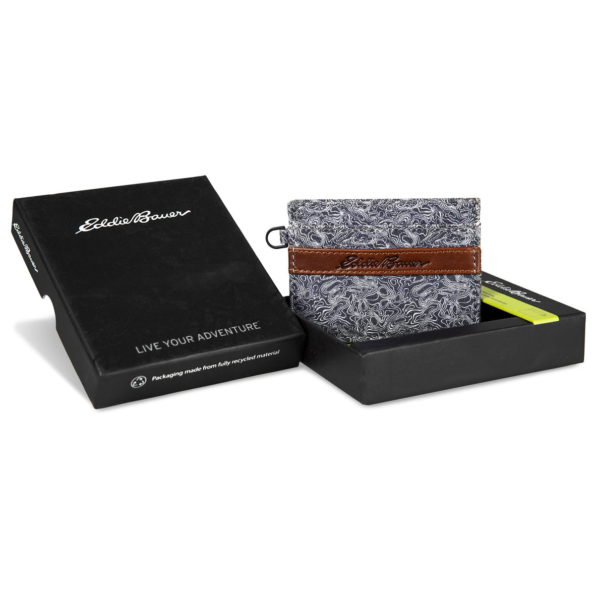 Pioneer Leather And Printed Cotton Canvas Card Case