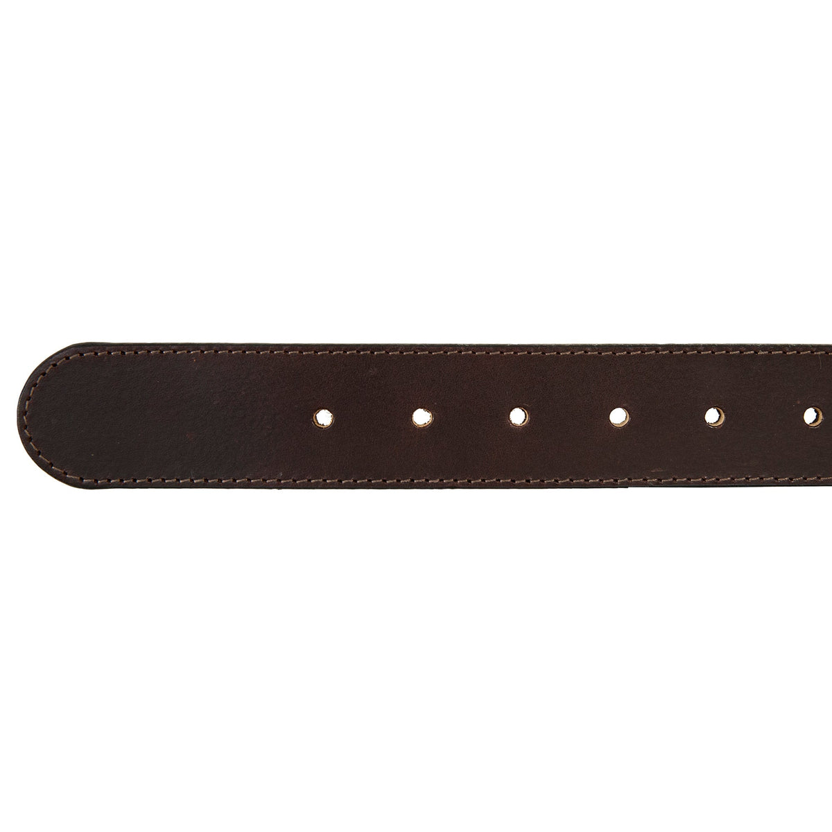 Men's Rugged Leather Belt With Stretch Tab And Sasquatch Design