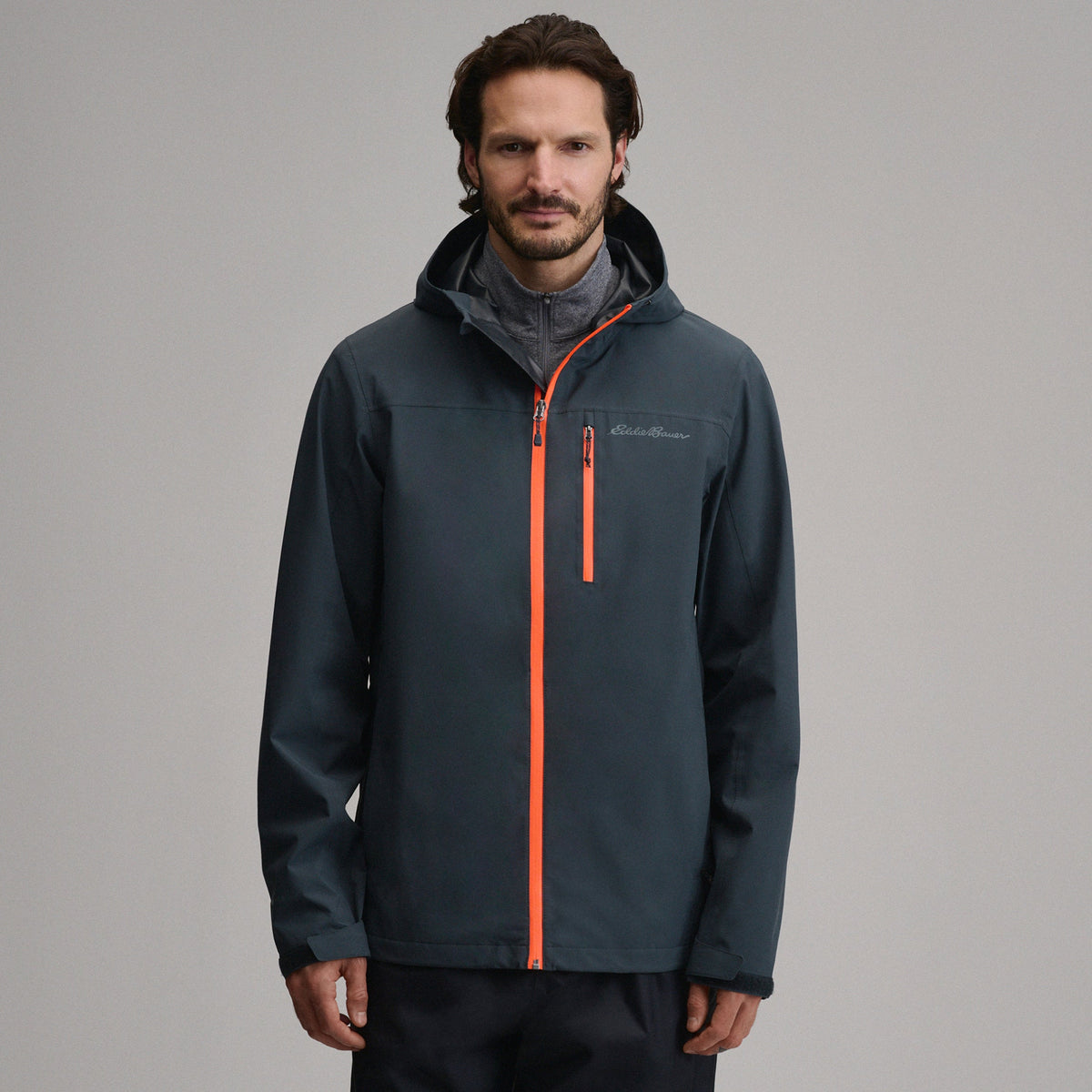 Men's Cloud Cap Waterproof Stretch Hooded Rain Jacket