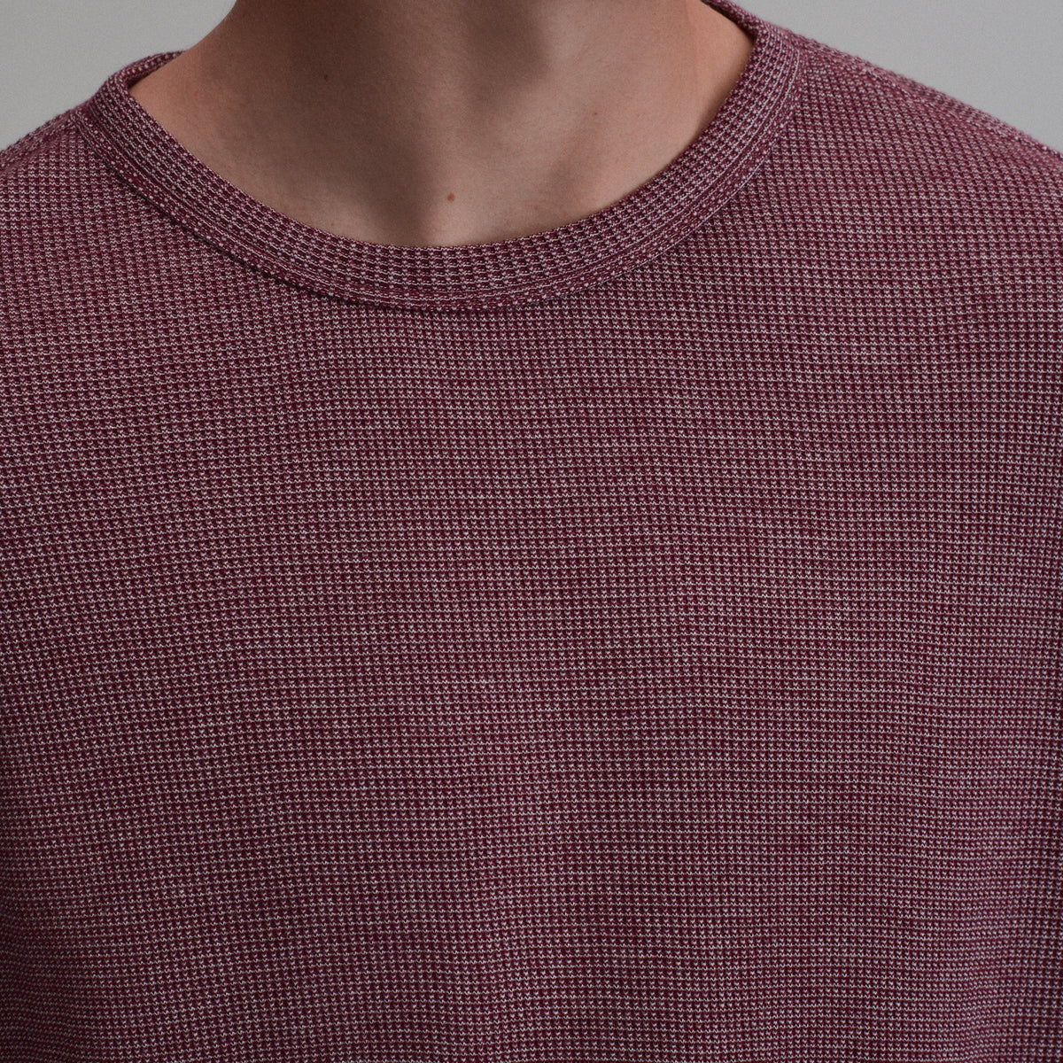Men's Plaited Waffle Thermal Crew