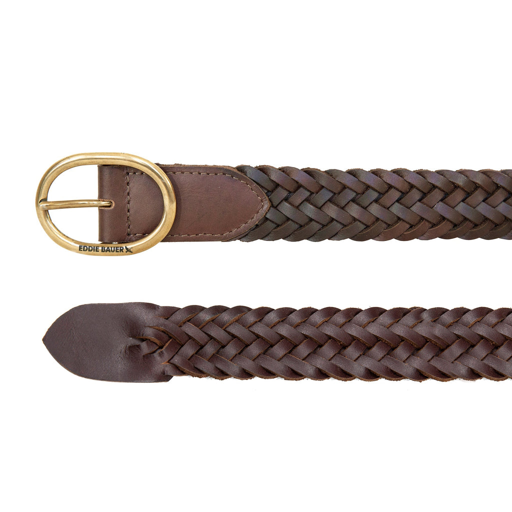 Women's Center Bar Woven Leather Belt