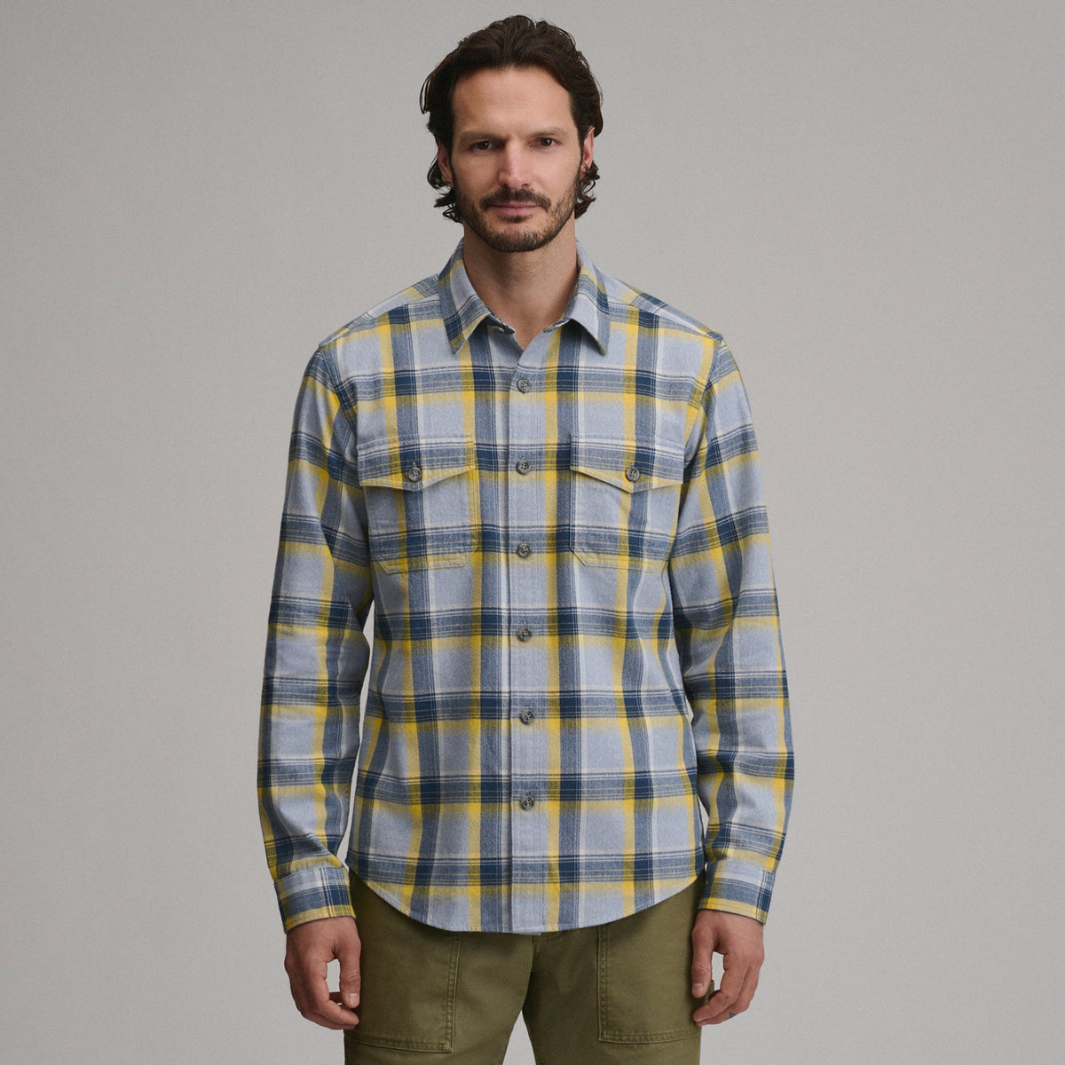 Men's Long-Sleeve Eddie's Cabin Shirt - Jaspe Flannel