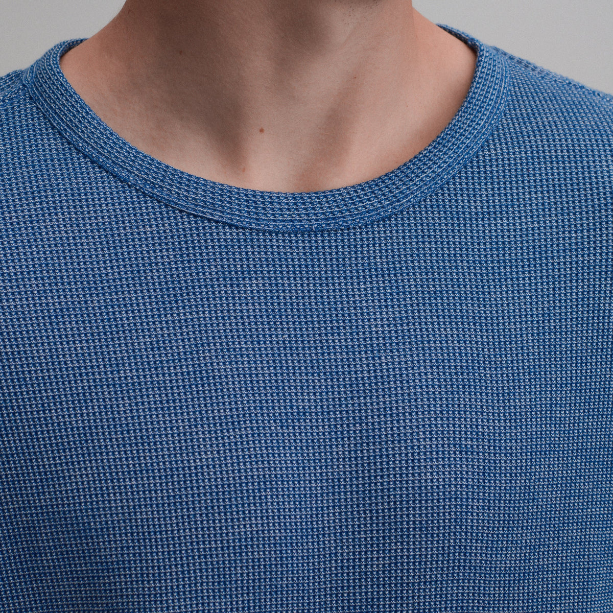 Men's Plaited Waffle Thermal Crew