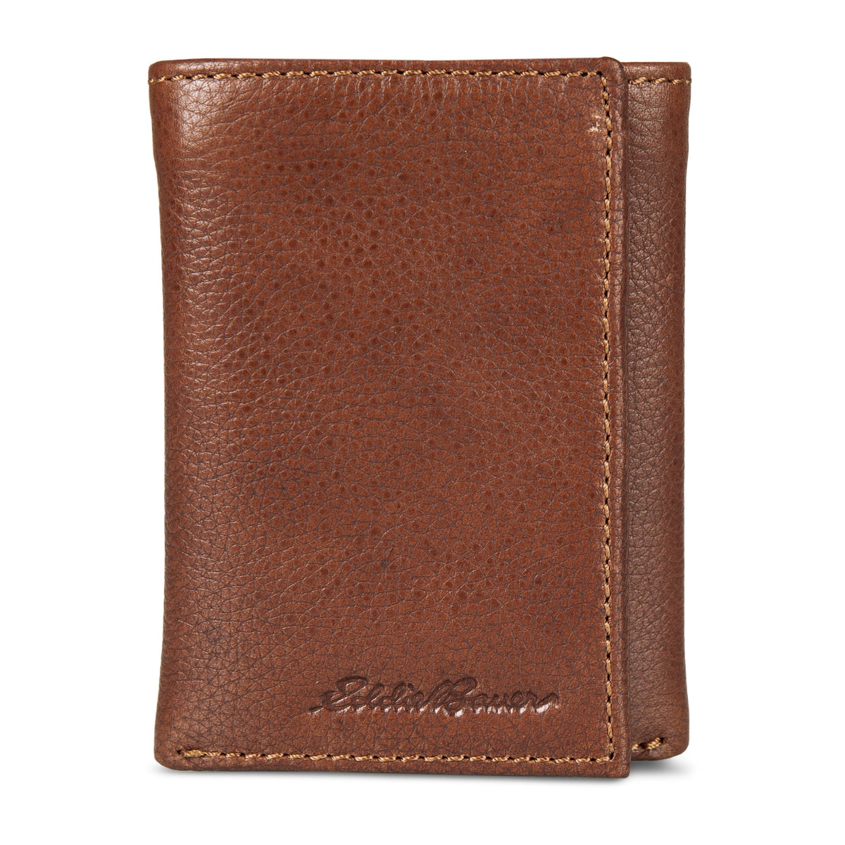 EB Signature Logo Leather Trifold Wallet