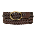 Women's Center Bar Woven Leather Belt