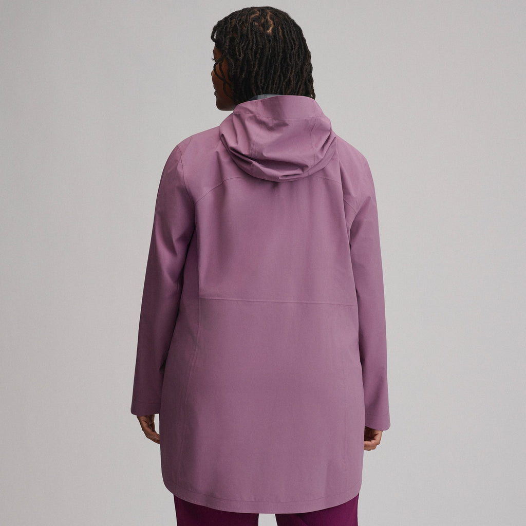 Women's Cloud Cap Waterproof Stretch Hooded Rain Parka