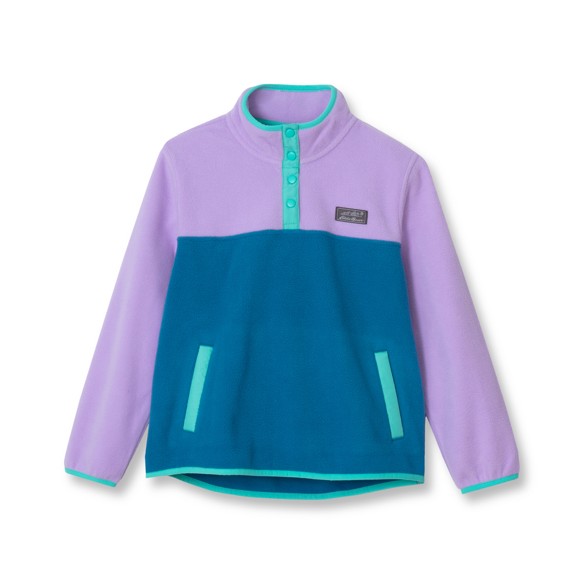 Girls Quest Fleece Snap Neck Pullover
