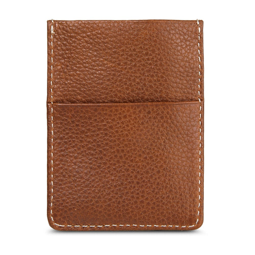EB Signature Top Stitch Magnetic Leather Card Case