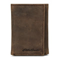 Leather Trifold Wallet With Embossed Sasquatch