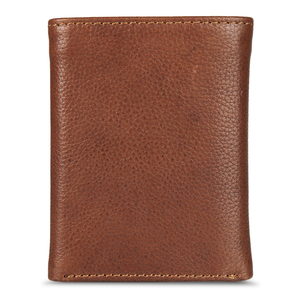 EB Signature Logo Leather Trifold Wallet