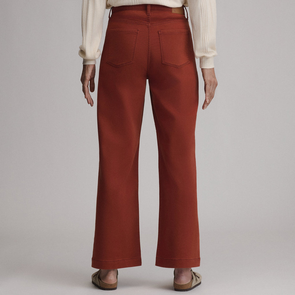 Women's High Waisted Wide-Leg Colored Jean