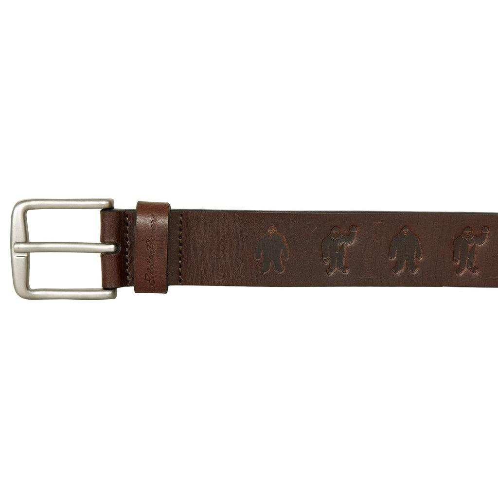 Men's Embossed Sasquatch Harness Leather Belt